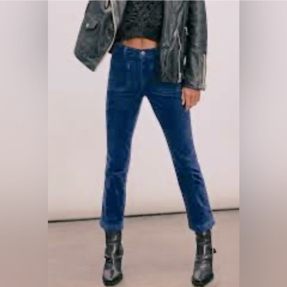 Free People Blue Velvet Pants